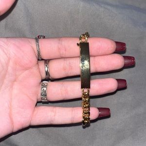gold plated chain bracelet